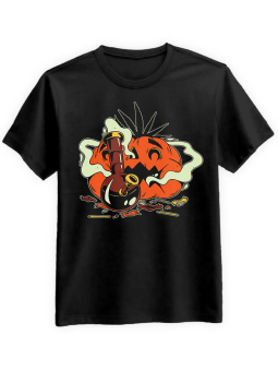 Koszulka Koszulka Męska Bongo Dynia Czarna - Śmieszne T-Shirty z Nadrukami ?