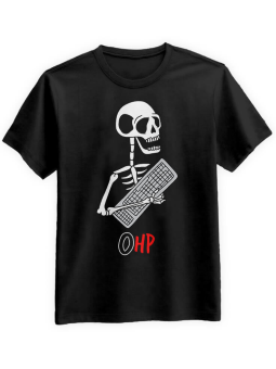Koszulka Koszulka Męska Gracz Halloween 0HP Czarna - Śmieszne T-Shirty z Nadrukami ?