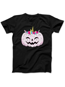 Koszulka Koszulka Damska Dynia Jednorożec Czarna - Śmieszne T-Shirty z Nadrukami ?