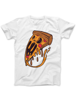 Koszulka Koszulka Damska Monster Pizza Biała - Śmieszne T-Shirty z Nadrukami ?