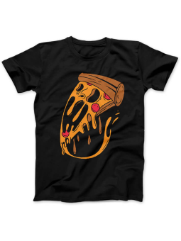 Koszulka Koszulka Damska Monster Pizza Czarna - Śmieszne T-Shirty z Nadrukami ?