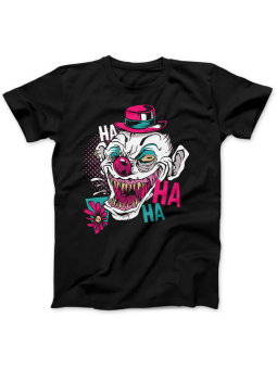 Koszulka Koszulka Damska Straszny Clown Czarna - Śmieszne T-Shirty z Nadrukami ?