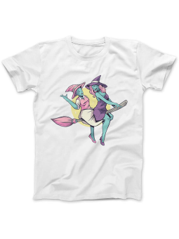 Koszulka Koszulka Damska Wiedźmy Przyjaciółki Biała - Śmieszne T-Shirty z Nadrukami ?