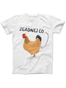 Koszulka Koszulka Damska Zgadnij Co Biała - Śmieszne T-Shirty z Nadrukami ?
