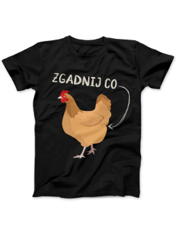 Koszulka Koszulka Damska Zgadnij Co Czarna - Śmieszne T-Shirty z Nadrukami ?