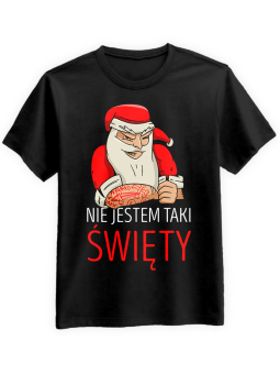 Koszulka Koszulka Męska Nie jestem taki święty Czarna - Śmieszne T-Shirty z Nadrukami ?