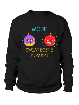 Bluza Damska Moje Świąteczne Bombki - Śmieszne T-Shirty z Nadrukami ?