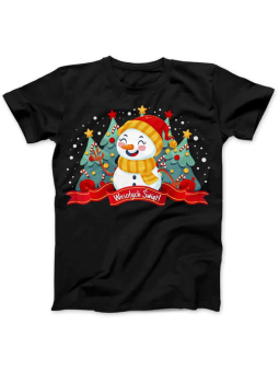 Koszulka Koszulka Damska Wesołych Świąt Czarna - Śmieszne T-Shirty z Nadrukami ?