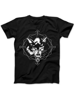 Koszulka Koszulka Damska Wilk Czarna - Śmieszne T-Shirty z Nadrukami ?