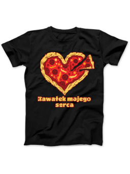 Koszulka Koszulka Damska Kawałek mojego serca Czarna - Śmieszne T-Shirty z Nadrukami ?