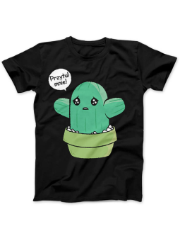 Koszulka Koszulka Damska Przytul mnie Czarna - Śmieszne T-Shirty z Nadrukami ?