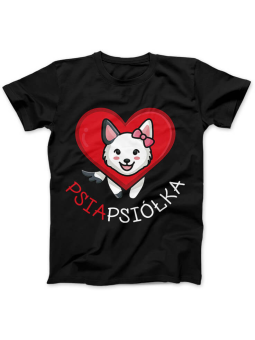 Koszulka Koszulka Damska Psiapsiółka Czarna - Śmieszne T-Shirty z Nadrukami ?