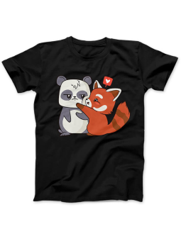 Koszulka Koszulka Damska Kocham Pandę Czarna - Śmieszne T-Shirty z Nadrukami ?