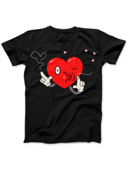 Koszulka Koszulka Damska Strzał w serce Czarna - Śmieszne T-Shirty z Nadrukami ?