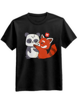 Koszulka Koszulka Męska Kocham Pandę Czarna - Śmieszne T-Shirty z Nadrukami ?
