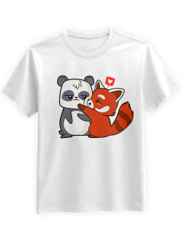 Koszulka Koszulka Męska Kocham Pandę Biała - Śmieszne T-Shirty z Nadrukami ?