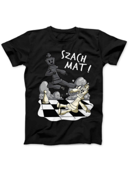 Koszulka Koszulka Damska Szach Mat Czarna - Śmieszne T-Shirty z Nadrukami ?