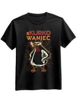 Koszulka Koszulka Męska sKURKOwaniec Czarna - Śmieszne T-Shirty z Nadrukami ?