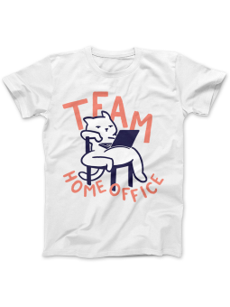 Koszulka Koszulka Damska Team Home Office Biała - Śmieszne T-Shirty z Nadrukami ?