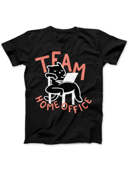 Koszulka Koszulka Damska Team Home Office Czarna - Śmieszne T-Shirty z Nadrukami ?