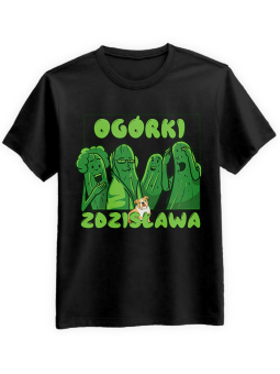 Koszulka Koszulka Męska Ogórki Zdzisława Czarna - Śmieszne T-Shirty z Nadrukami ?