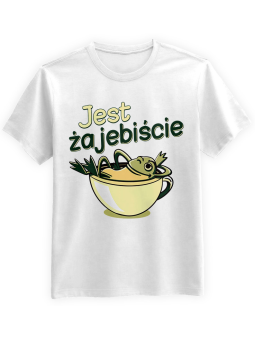 Koszulka Koszulka Męska Jest Żajebiście Biała - Śmieszne T-Shirty z Nadrukami ?