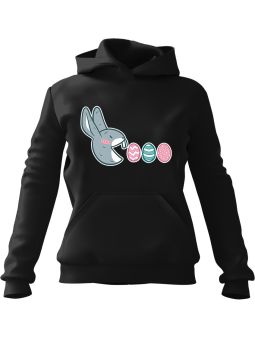 Bluza Męska z kapturem PAC Bunny Czarna - Śmieszne gadżety z Nadrukami ?