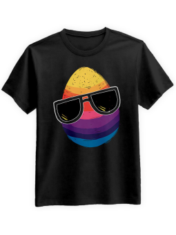Koszulka Koszulka Męska Easter EGG Chill Czarna - Śmieszne T-Shirty z Nadrukami ?