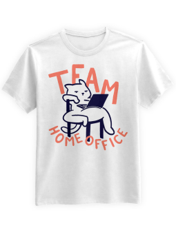 Koszulka Koszulka Męska Team Home Office Biała - Śmieszne T-Shirty z Nadrukami ?