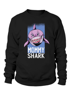 Bluza Damska Mommy Shark - Śmieszne T-Shirty z Nadrukami ?