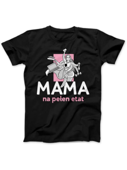 Koszulka Koszulka Damska Mama na pełen etat Czarna - Śmieszne T-Shirty z Nadrukami ?