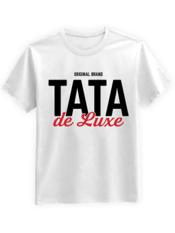 Koszulka Koszulka Męska Tata deLuxe Biała - Śmieszne T-Shirty z Nadrukami ?