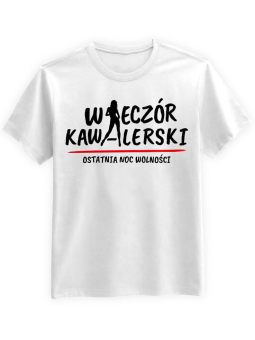 Koszulka Koszulka Męska Ostatnia Noc Wolności Biała - Śmieszne T-Shirty z Nadrukami ?