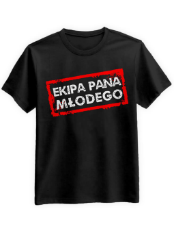 Koszulka Koszulka Męska Ekipa Pana Młodego Czarna - Śmieszne T-Shirty z Nadrukami ?