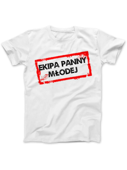 Koszulka Koszulka Damska Ekipa Panny Młodej Biała - Śmieszne T-Shirty z Nadrukami ?