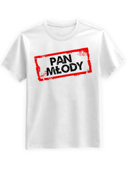 Koszulka Koszulka Męska Pan Młody Biała - Śmieszne T-Shirty z Nadrukami ?