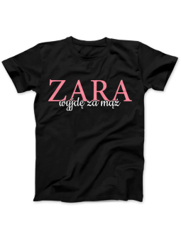 Koszulka Koszulka Damska Zara wyjdę za mąż Czarna - Śmieszne T-Shirty z Nadrukami ?