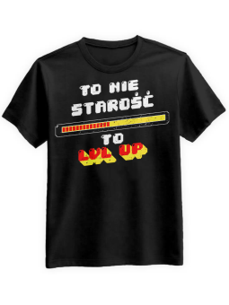 Koszulka Koszulka Męska Urodzinowy Level Up - Śmieszne T-Shirty z Nadrukami ?