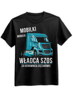 Koszulka Koszulka Męska Kierowca Król Szos Czarna - Śmieszne T-Shirty z Nadrukami ?