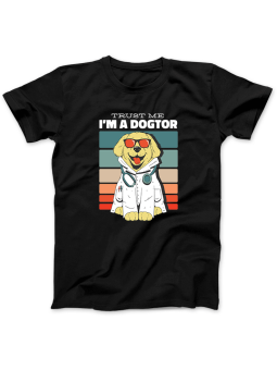 Koszulka Koszulka Damska Trust me I'm a dogtor czarna - Śmieszne T-Shirty z Nadrukami ?