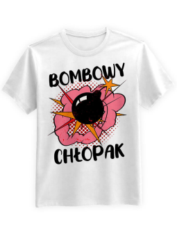 Koszulka Koszulka Męska Bombowy Chłopak Biała - Śmieszne T-Shirty z Nadrukami ?