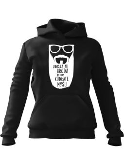 Bluza Męska z kapturem Kudłate Myśli Czarna - Śmieszne gadżety z Nadrukami ?