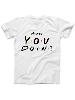 Koszulka Koszulka Damska How You Doin’? Biała - Śmieszne T-Shirty z Nadrukami ?