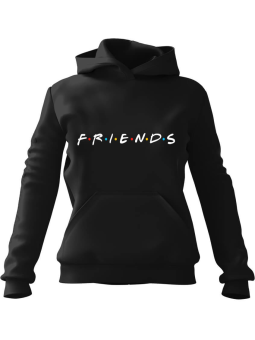 Bluza Damska z kapturem Friends Czarna - Modna Odzież z Nadrukami ?