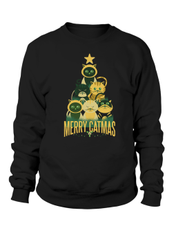 Bluza Damska Merry CATmas - Śmieszne T-Shirty z Nadrukami ?