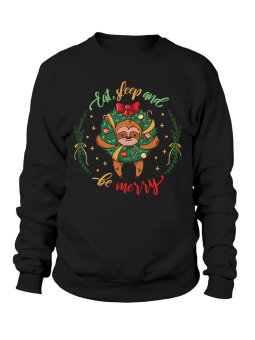 Bluza Damska Eat Sleep Merry - Śmieszne T-Shirty z Nadrukami ?