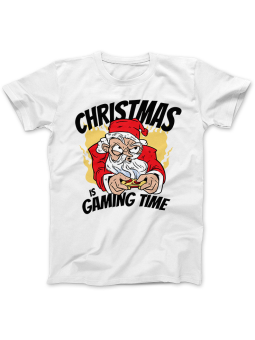 Koszulka Koszulka Damska Christmas Gaming Time Biała - Śmieszne T-Shirty z Nadrukami ?