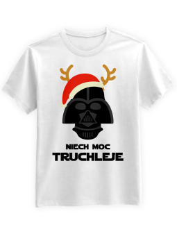 Koszulka Koszulka Męska Niech Moc Truchleje Biała - Śmieszne T-Shirty z Nadrukami ?