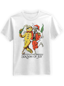 Koszulka Koszulka Męska Season of Joy Biała - Śmieszne T-Shirty z Nadrukami ?