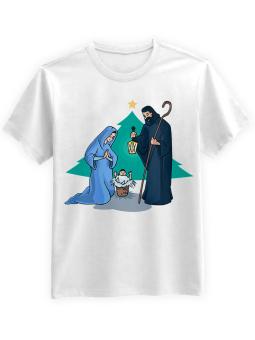 Koszulka Koszulka Męska Szopka Biała - Śmieszne T-Shirty z Nadrukami ?